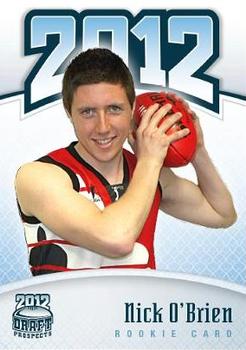 2012 Footy AFL Draft Prospects #28 Nick O'Brien Front
